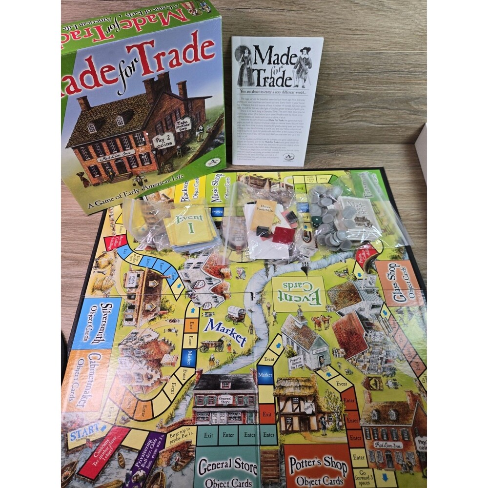 Vintage 2004 ‘Made for Trade’ A Board Game of Early American Life - COMPLETE